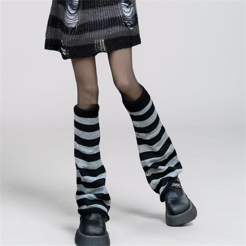 Insdark Goth Leg Warmers for Women Rave Cute Y2k Harajuku Punk Scenecore Alt Emo - Image 3
